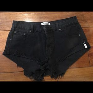 One teaspoon black denim shorts